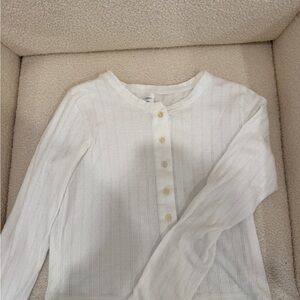 LESET  White Button Down Shirt